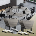 Folding Conference Table, 8 Pack Modern Flip Top Mobile Training Tables