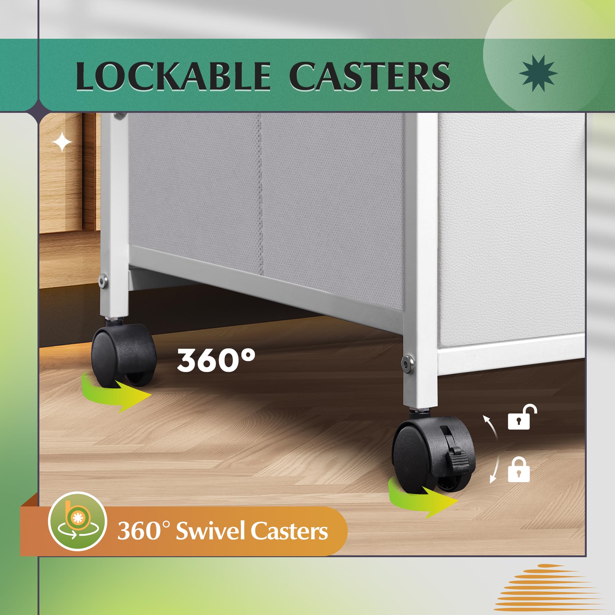 3 Drawer Mobile File Cabinet with Open Storage Shelf