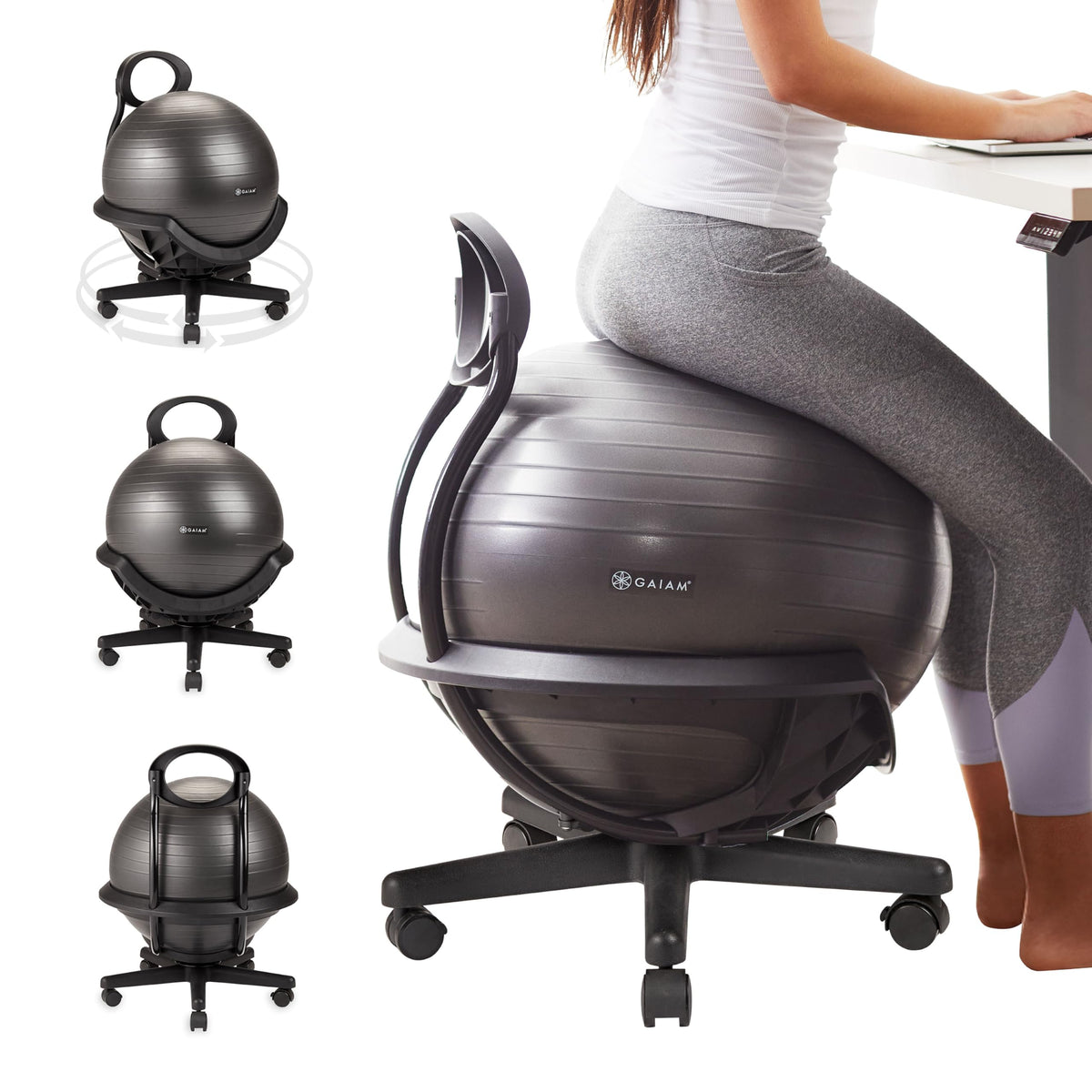 Ultimate Balance Ball Chair, Swivel Base, Home & Office