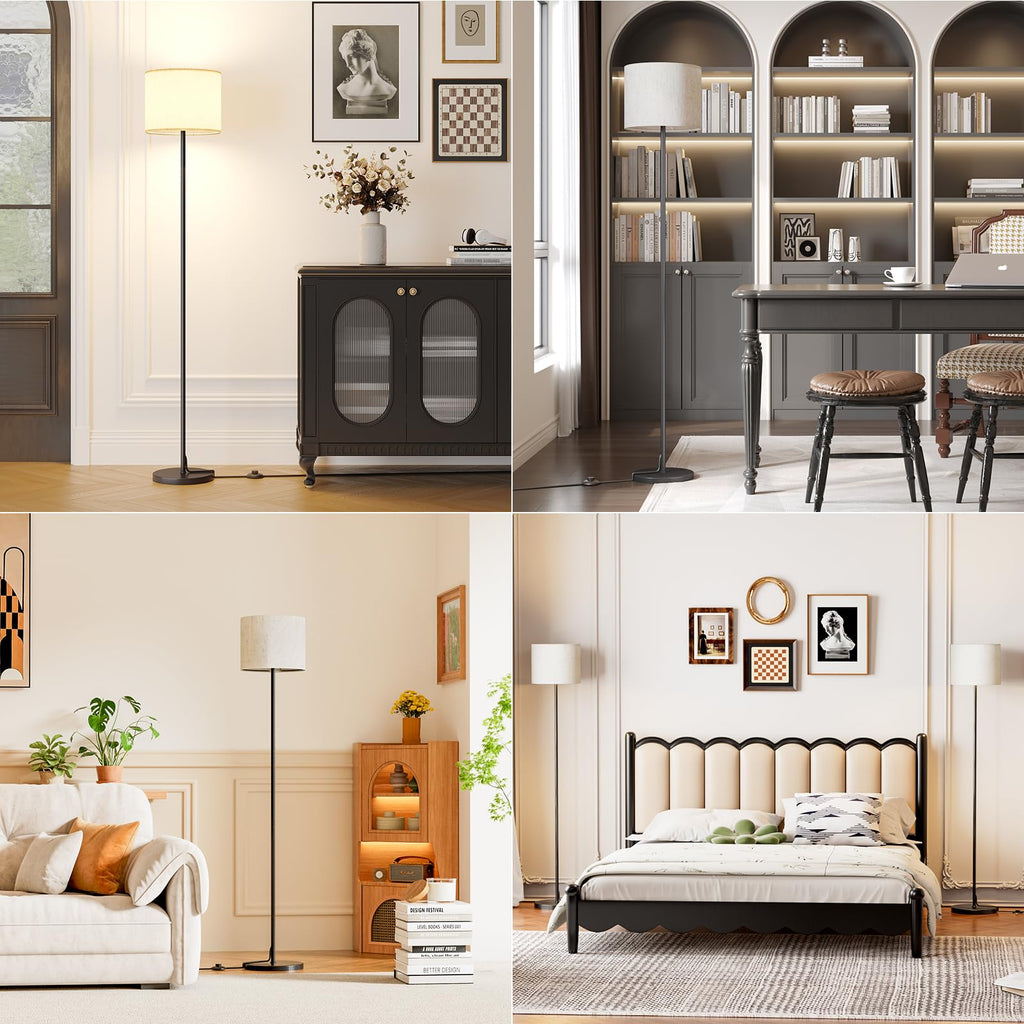 Dimmable Floor Lamps for LivingRoom with 12W LED Bulb,Foot Switch