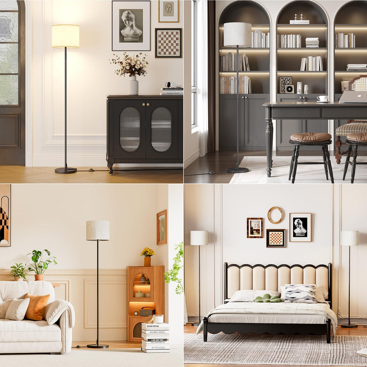 Dimmable Floor Lamps for LivingRoom with 12W LED Bulb,Foot Switch