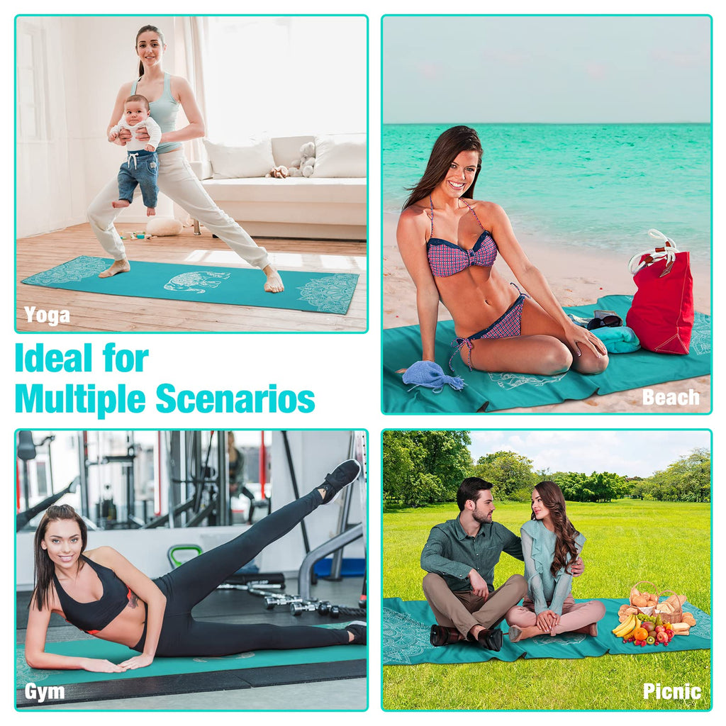 Yoga Towel for Hot Yoga Mat, Non-Slip Quick-Dry, 74.4 x 27.4 in