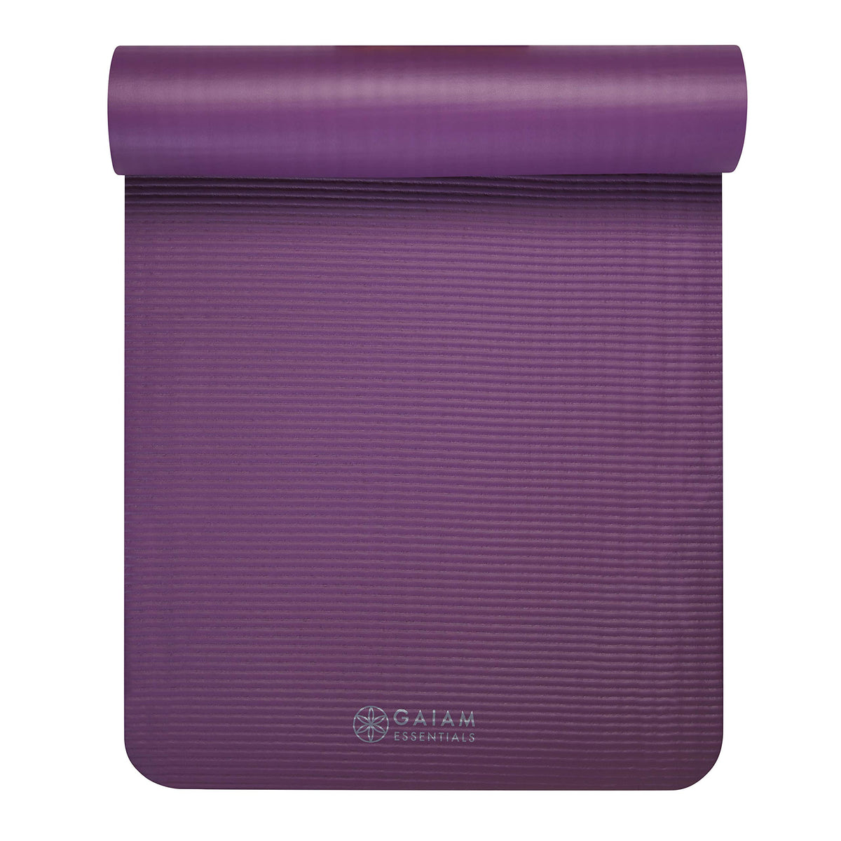 Essentials Thick Yoga Mat Fitness & Exercise Mat with Easy-Cinch Carrier Strap, Purple, 72"L X 24"W X 2/5 Inch Thick, 10mm