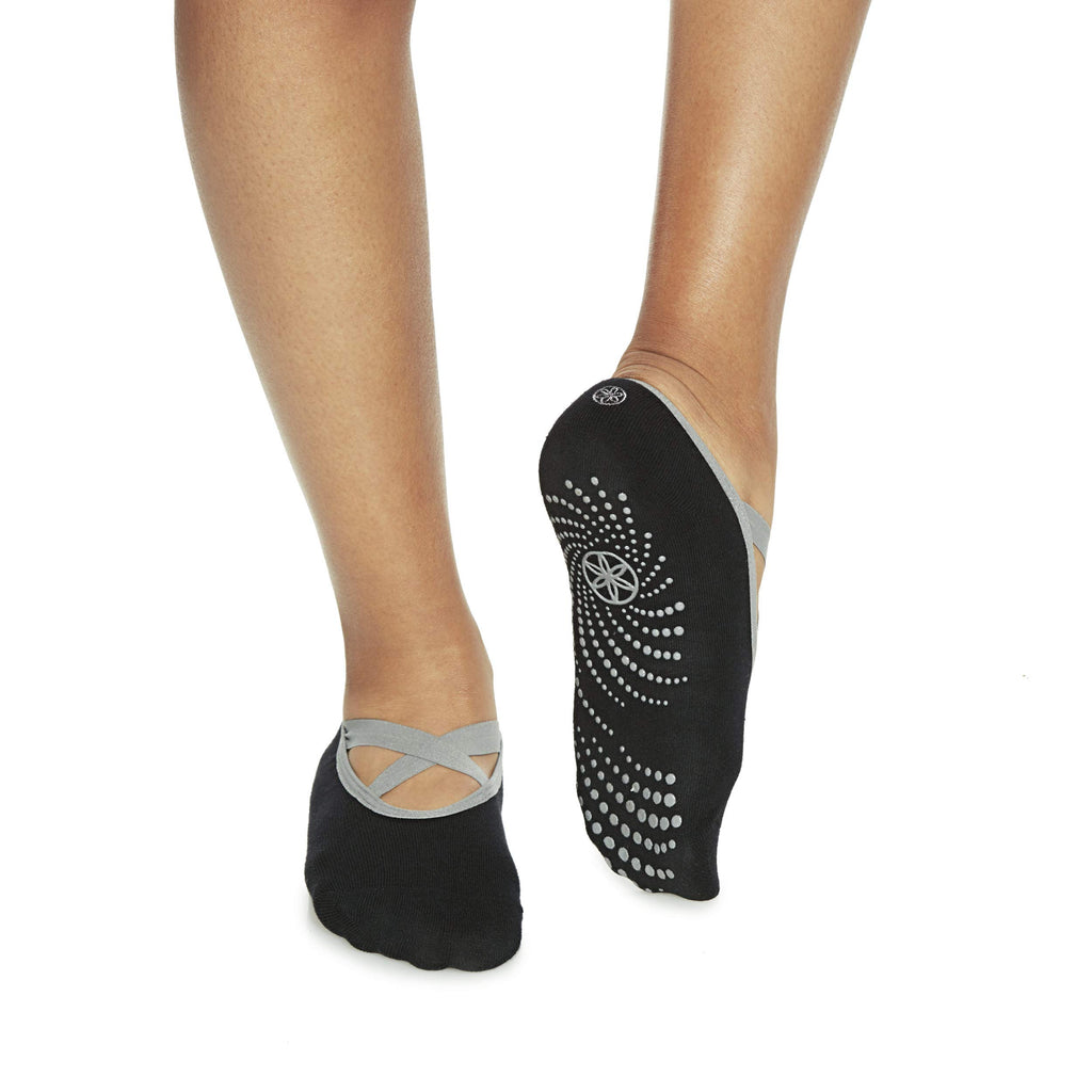 Grippy Yoga Socks, Non-Slip, Barre & Pilates (2PK Black/Grey)
