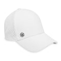 Wander Breathable Geo Hat - Cute Women's Baseball for Summer, Lightweight, Adjustable Strap, Moisture-Absorbing Sweatband Running & Hiking, 6-Panel Sporty White Ball Cap Women,