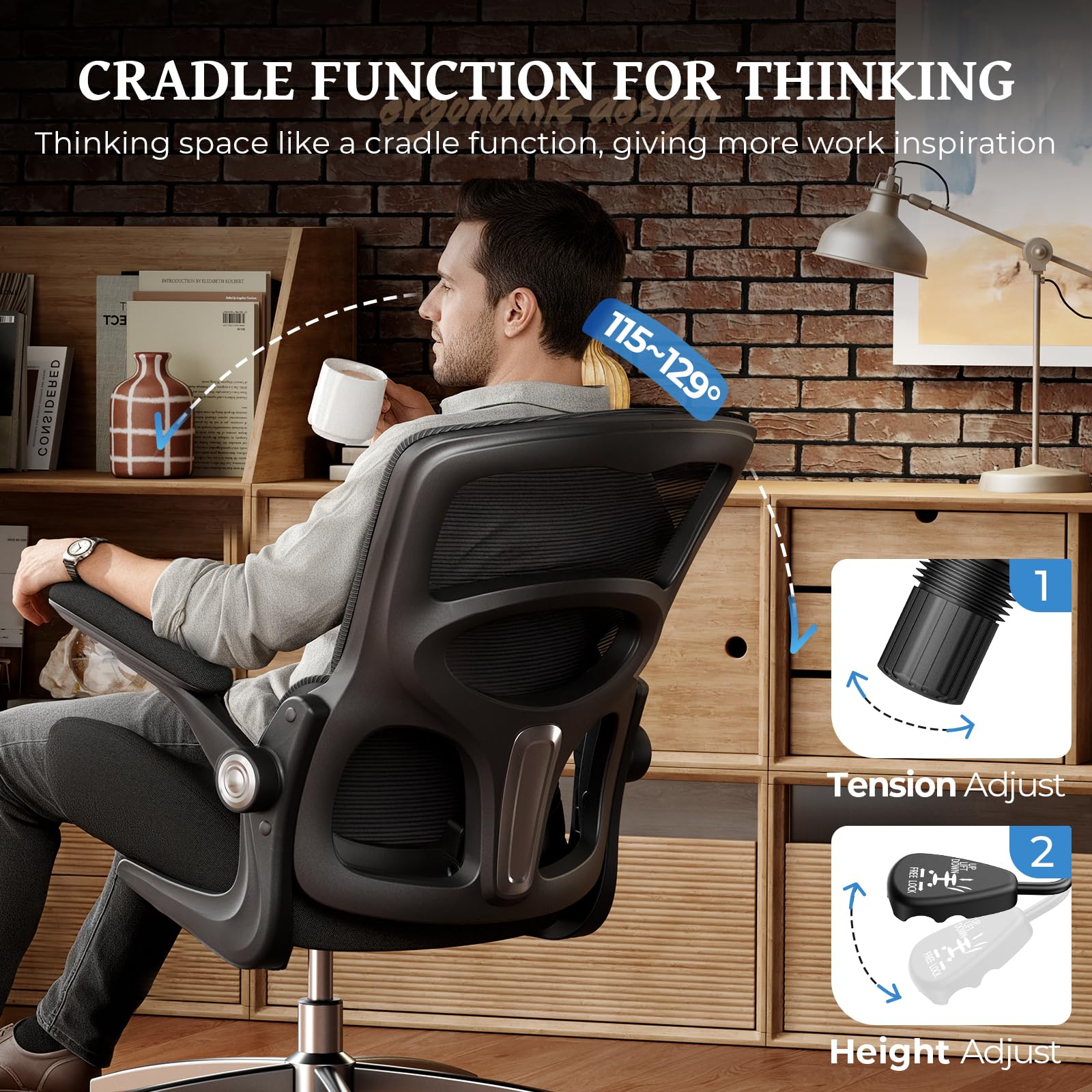 Ergonomic Office Chair - Adjustable Lumbar Support