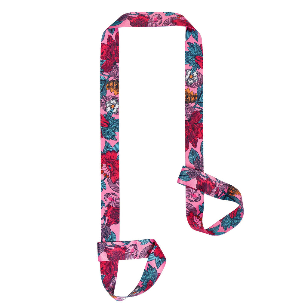 Yoga Mat Strap, Adjustable Durable Yoga Mat Carrier & Stretching Strap, 5.9feet, Multiple Color Choices (Flower,5.9feet)