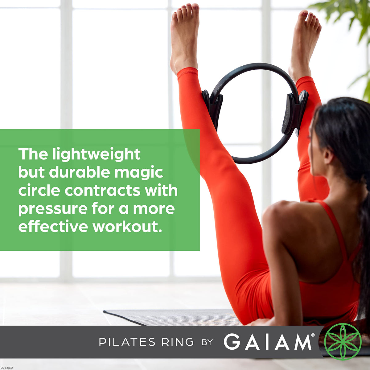 Pilates Ring Fitness Circle, Toning Arms, Legs & Core (15", Black)