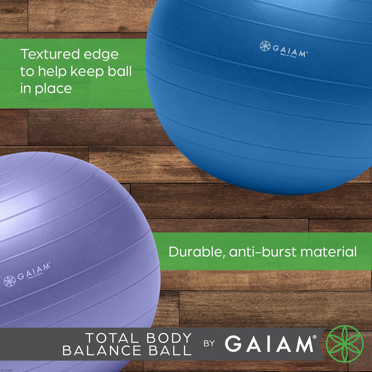Balance Ball Kit, Anti-Burst Stability Ball with Pump (Medium)