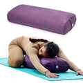 Yoga Bolster Pillow, Supportive Cushion for Restorative Yoga (Purple)