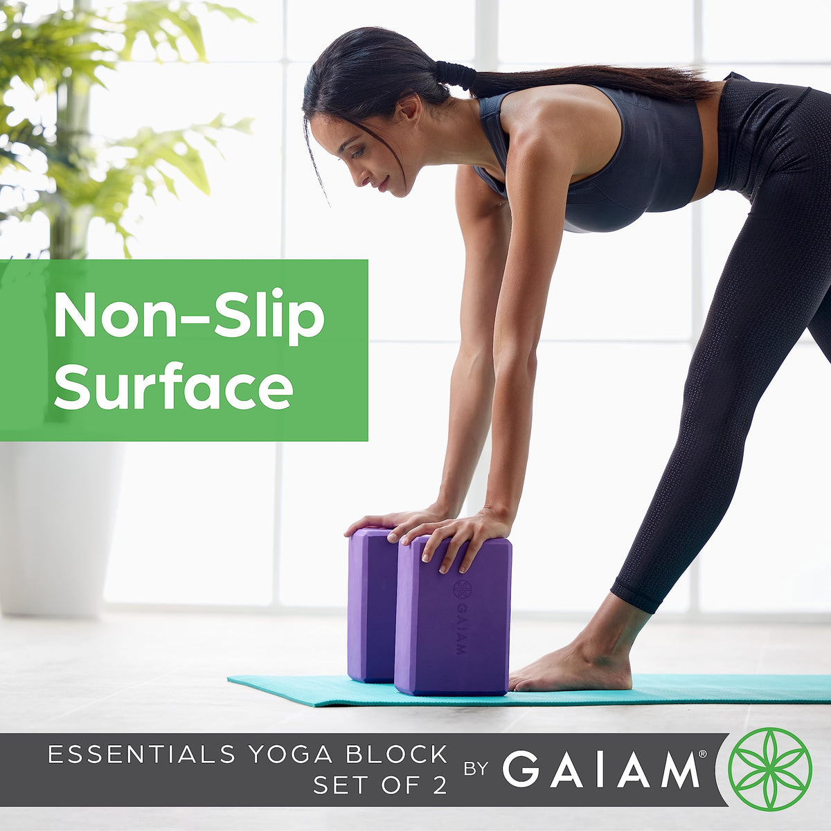 Yoga Block - Supportive Latex-Free Eva Foam - Soft Non-Slip Surface with Beveled Edges for Yoga, Pilates, Meditation - Yoga Accessories for Stability, Balance, Deepen Stretches