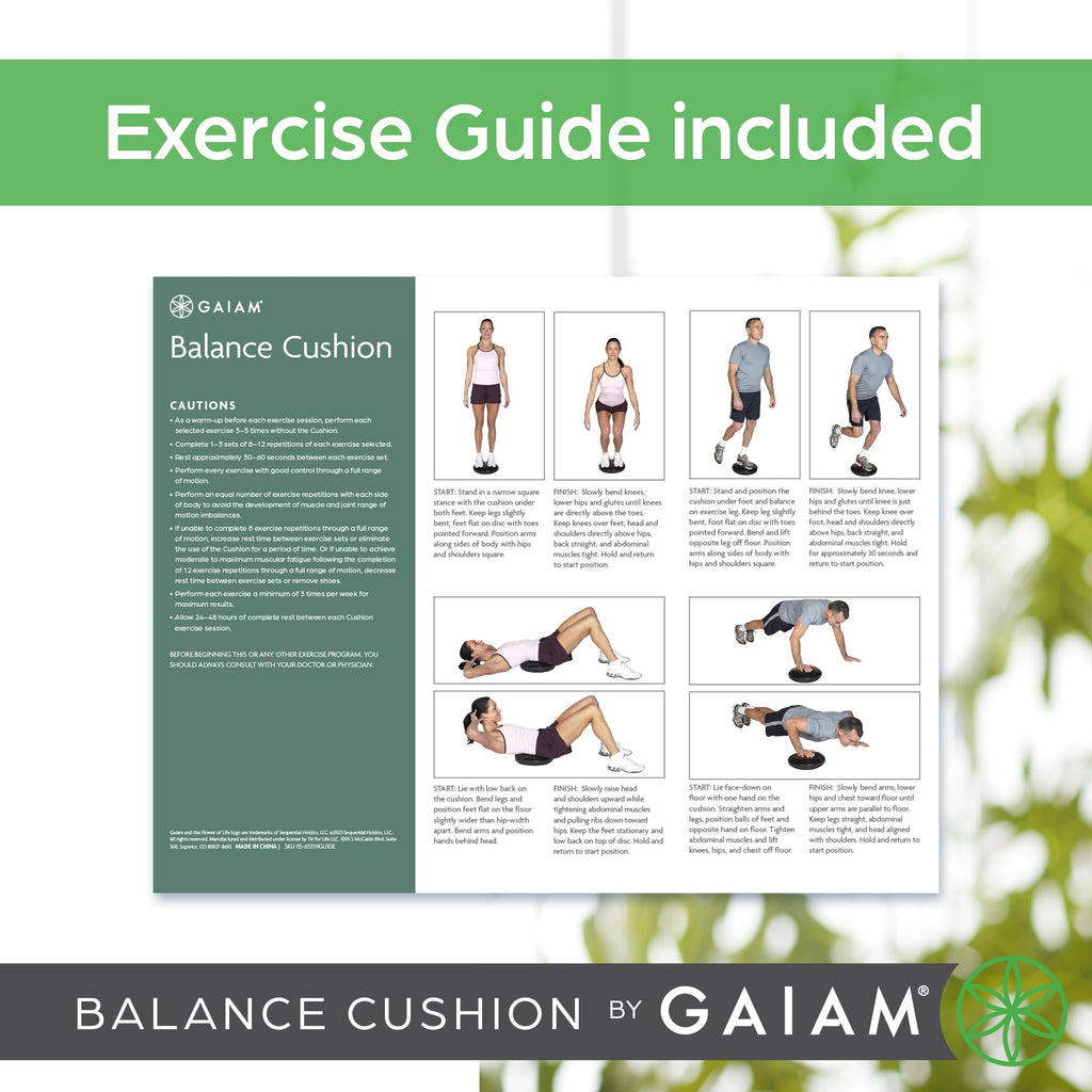 Balance Disc Inflatable Cushion, Core & Stability Trainer (Black)