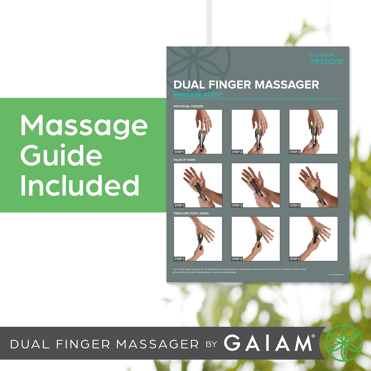 Finger Massager, Dual-Sided Hand Roller Tool
