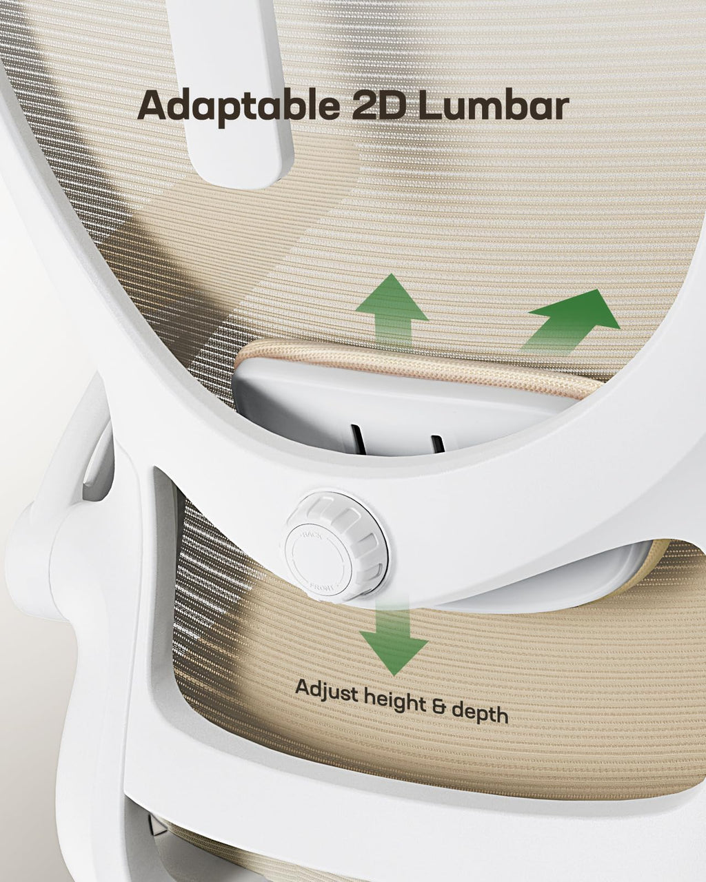 Ergonomic Office Chair: Office Computer Desk Chair with High Back Mesh and Adjustable Lumbar Support Rolling Work Swivel Task Chairs with Wheel 3D Armrests and Headrest (White)
