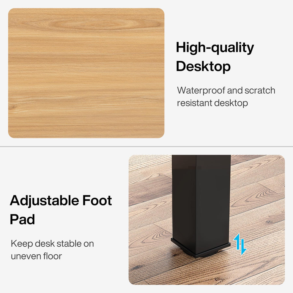 6.5 FT Conference Room Table, 78.74" W x 27.56" D Large Office Conference Table, Modern Seminar Meeting Table Desk for Boardroom, Meeting Room (1, Natural)