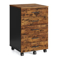File Cabinet, Mobile Pedestal Filing Cabinet with Wheels, Printer Stand with 5 Drawers, Tool-Free Sliding Rails, for Study, Home Office, Rustic Brown