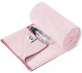 Yoga Mat Towel Non Slip for Hot Yoga Towel with Silicone Grip & Free Spray Bottle, 72"X26" Extra Large Microfiber Yoga Towel for Bikram, Pilates, Fitness (Pink)