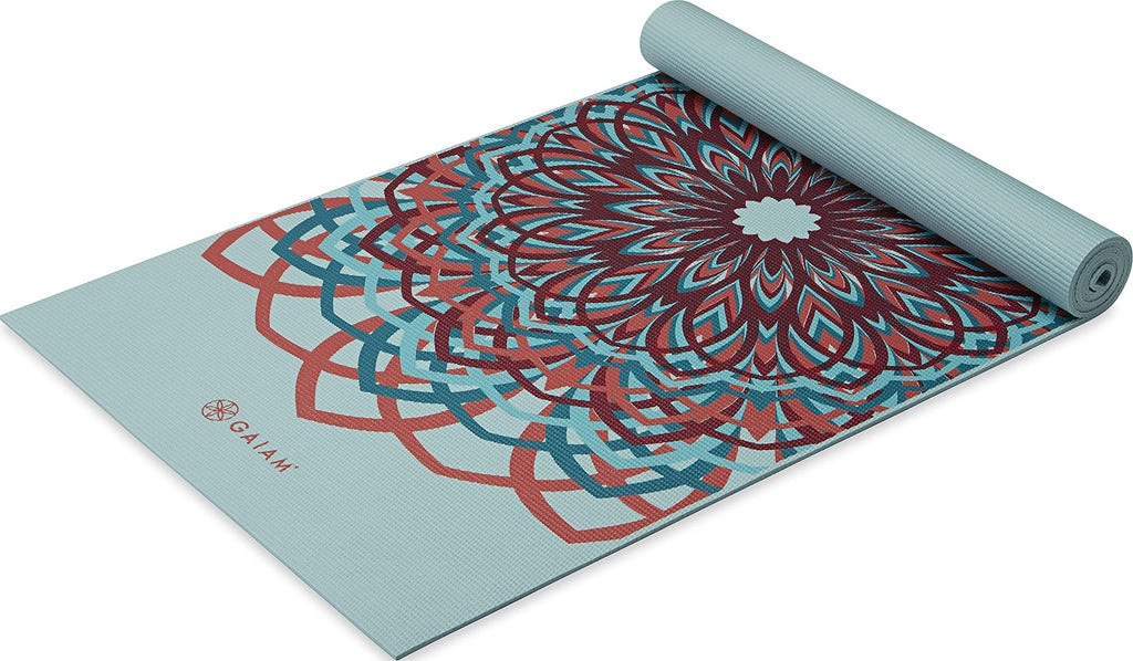 Premium Yoga Mat, 6mm Thick Print Mat (Santorini)