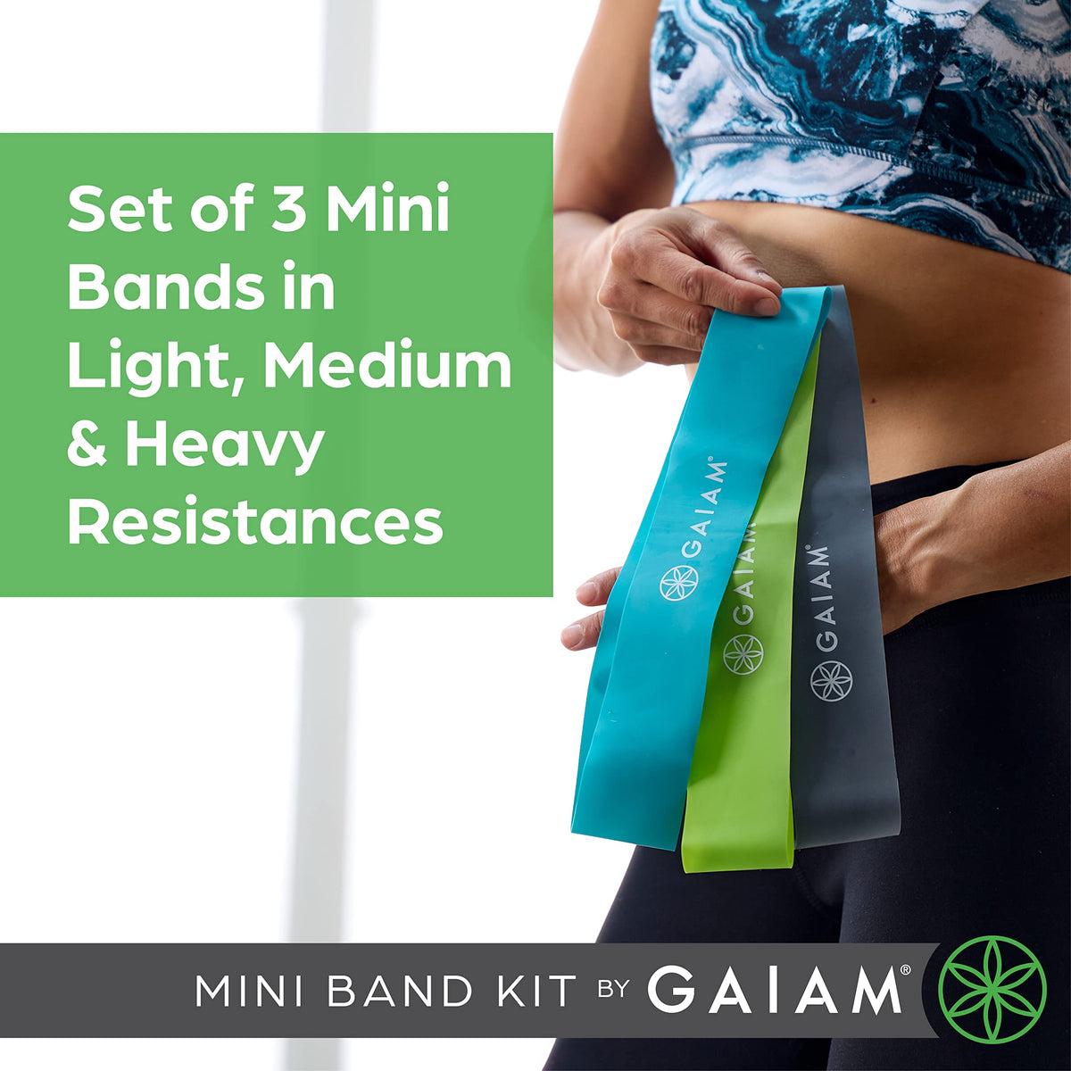 Restore Mini Loop Band Kit, Light/Med/Heavy, 3-Pack