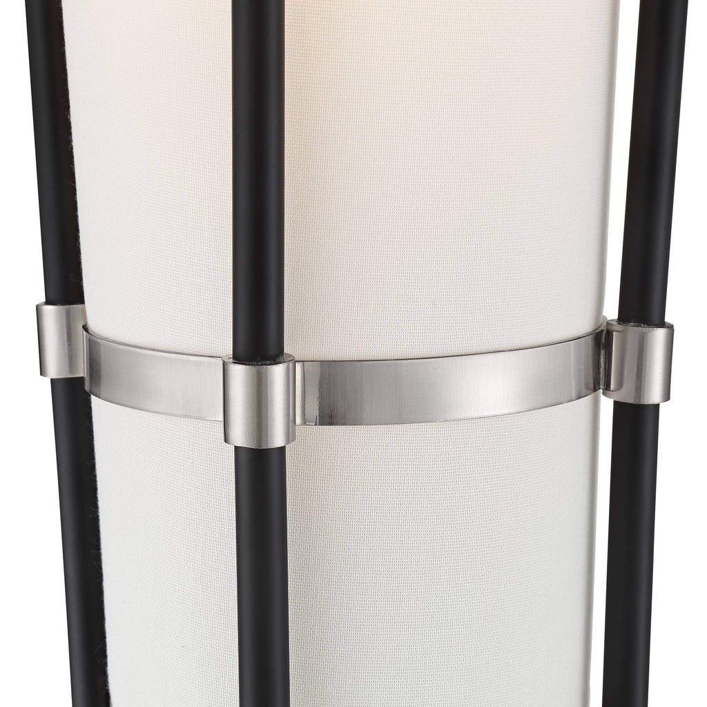 Flute 64" Tall Black and White 2-Light Modern Floor Lamp