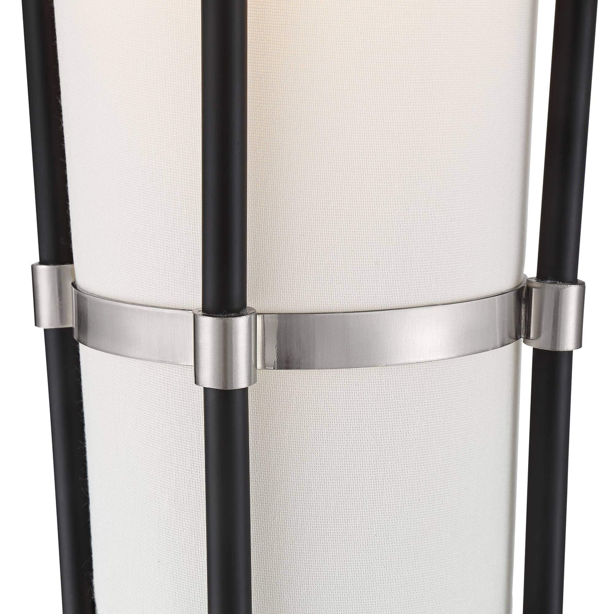 Flute 64" Tall Black and White 2-Light Modern Floor Lamp