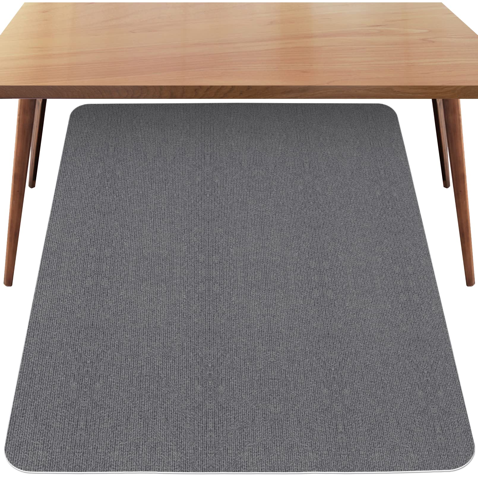Office Chair Mat for Hardwood Floor,Office Computer Gaming Chair Mat for Tile Floor,Large Floor Protector Rug,Anti-Slip,Easy to Clean,Grey(48"x36")