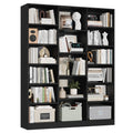 Triple Wide Bookshelf, Large Bookshelf with 17 Display Shelves