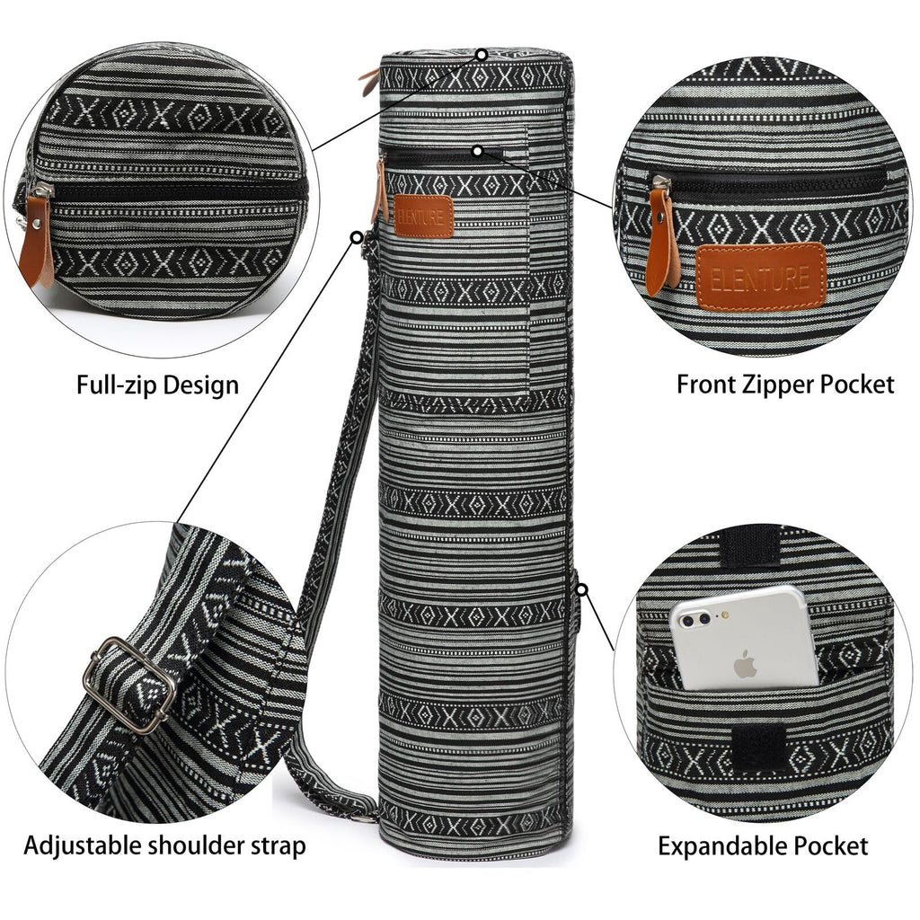 Yoga Mat Bag for Women & Men, Full-Zip Canvas