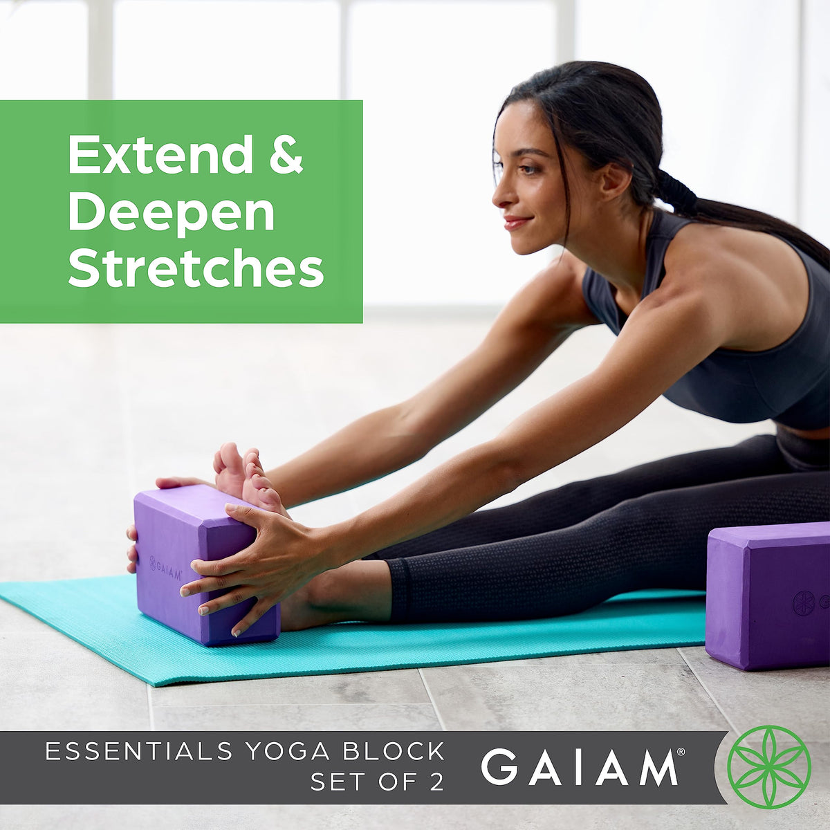 Yoga Block - Supportive Latex-Free Eva Foam - Soft Non-Slip Surface with Beveled Edges for Yoga, Pilates, Meditation - Yoga Accessories for Stability, Balance, Deepen Stretches