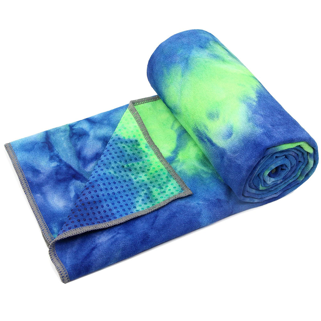 Non Slip Hot Yoga Mat Towel with Grip Dots, 72" x 24"