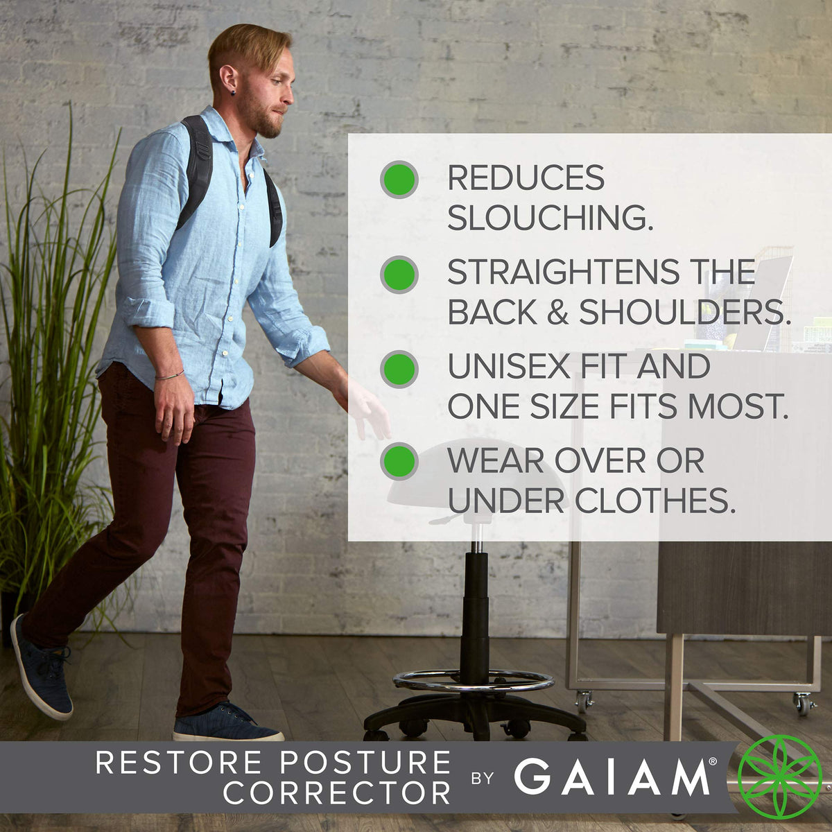 Restore Posture Corrector, Adjustable (Black)