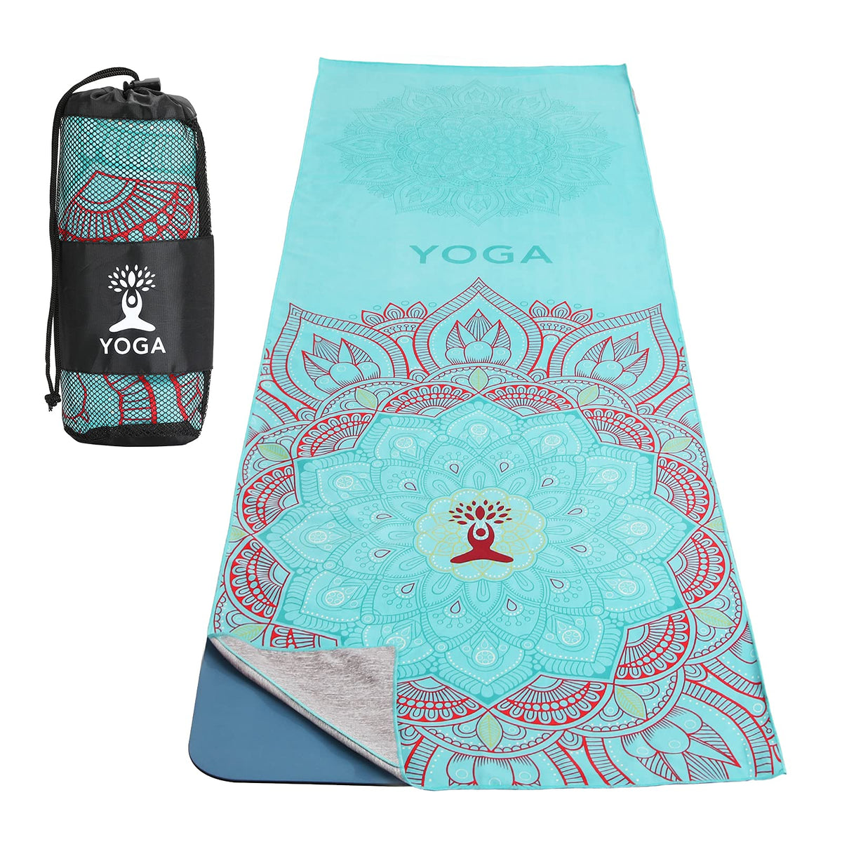 Yoga Towel, Non-Slip Hot Yoga Mat, 74.4 x 27.4 in