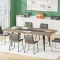 6FT Conference Table, 70.86L x 35.43W x 29.52H Inches Boat Shaped Meeting Table, Industrial Grey Seminar Table for Office Meeting Conference Room