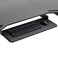 Adjustable Keyboard Tray Under Desk, 28x11 Inch Large Slide Out Keyboard & Mouse Platform Tray, Wooden Pull Out Computer Keyboard Drawer for Typing Home Office Desk, Black