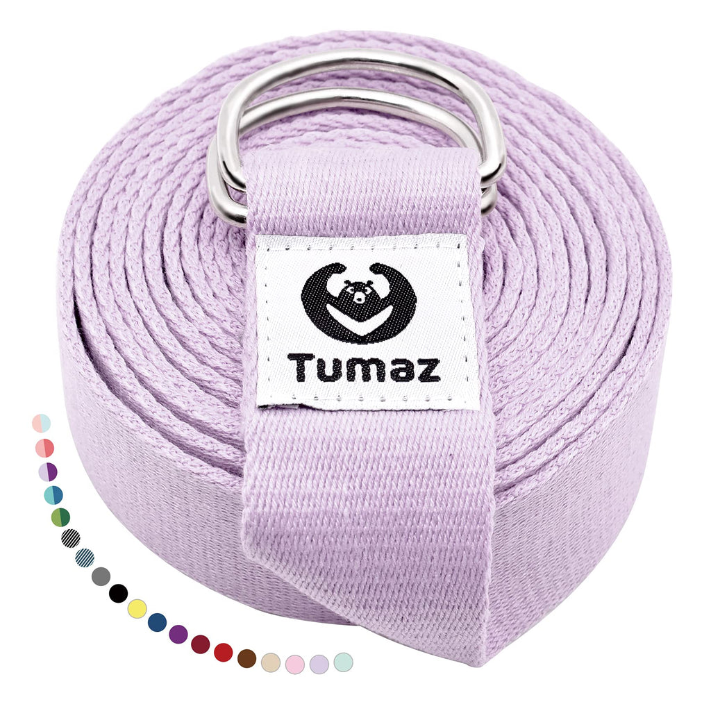Yoga Strap for Stretching with Adjustable D-Ring, 6/8/10 ft