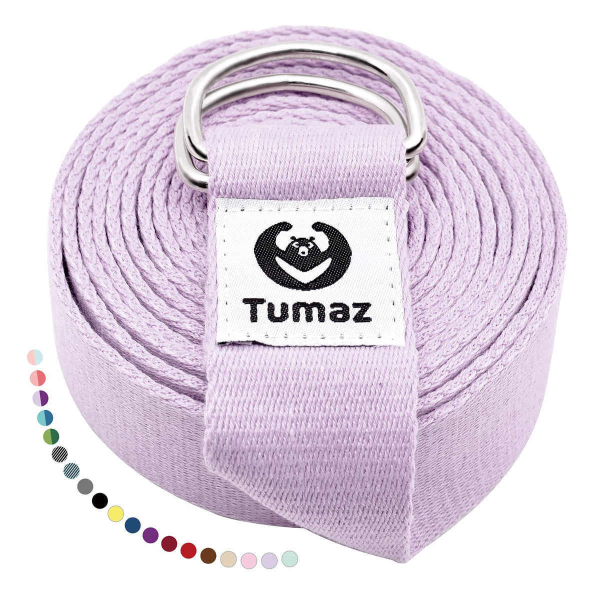 Yoga Strap for Stretching with Adjustable D-Ring, 6/8/10 ft