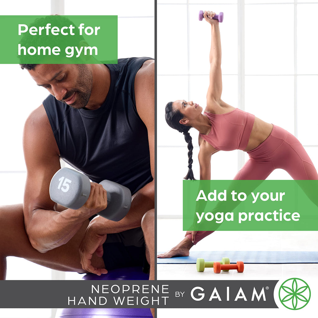 Neoprene Dumbbell Hand Weight, Non-Slip, Sold Singly (5LB Single)