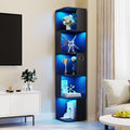 Modular LED Bookshelf with Motion Sensor and USB Charging - Natural Wood
