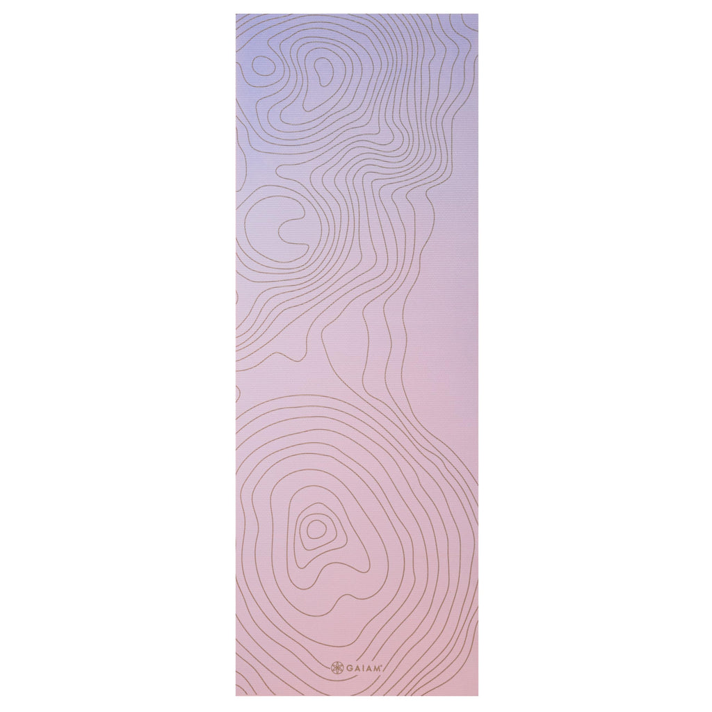 Premium Yoga Mat, 6mm Thick Print Mat (Topo Sherbet)