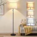 Floor Lamps for Living Room & Bedroom, 60" Modern Tall Standing Lamp, 3CCT