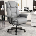 160 Reclining Office Chair with Footrest, Big & Tall Desk Chair, Grey