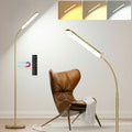 LED Floor Lamp, Super Bright Reading Lamps Floor Standing lamp with Remote & Touch Control, Stepless Dimming & 2700K-6500K Color Temperature, for Living Room Bedroom Office, Gold