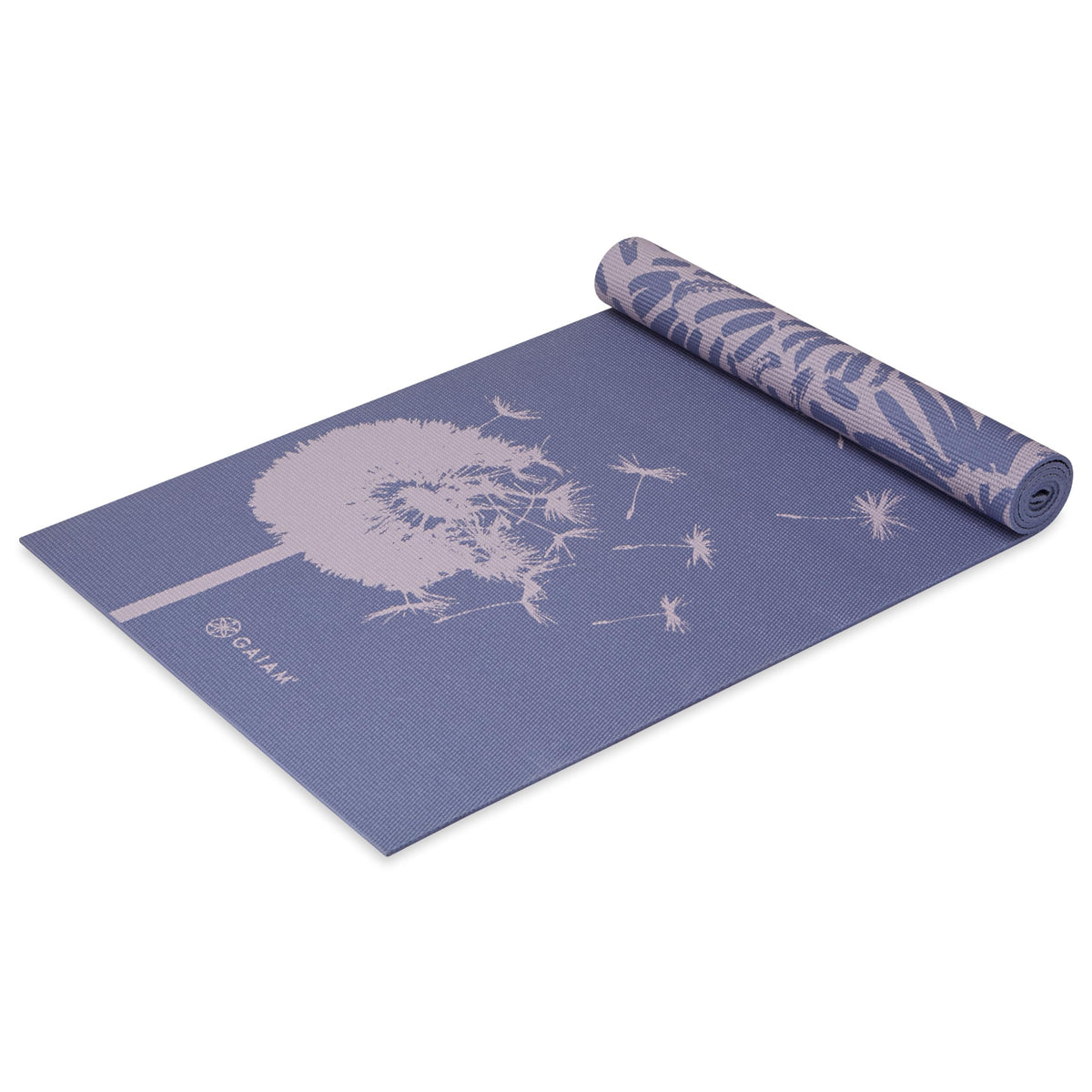 Reversible Yoga Mat, 6mm Thick Print Mat (Dandelion Fossil)
