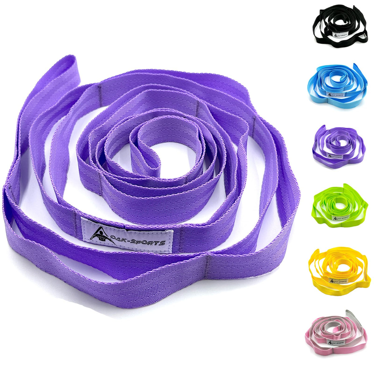 Stretching Strap Yoga Strap with Loops for Physical Therapy, Non-Elastic