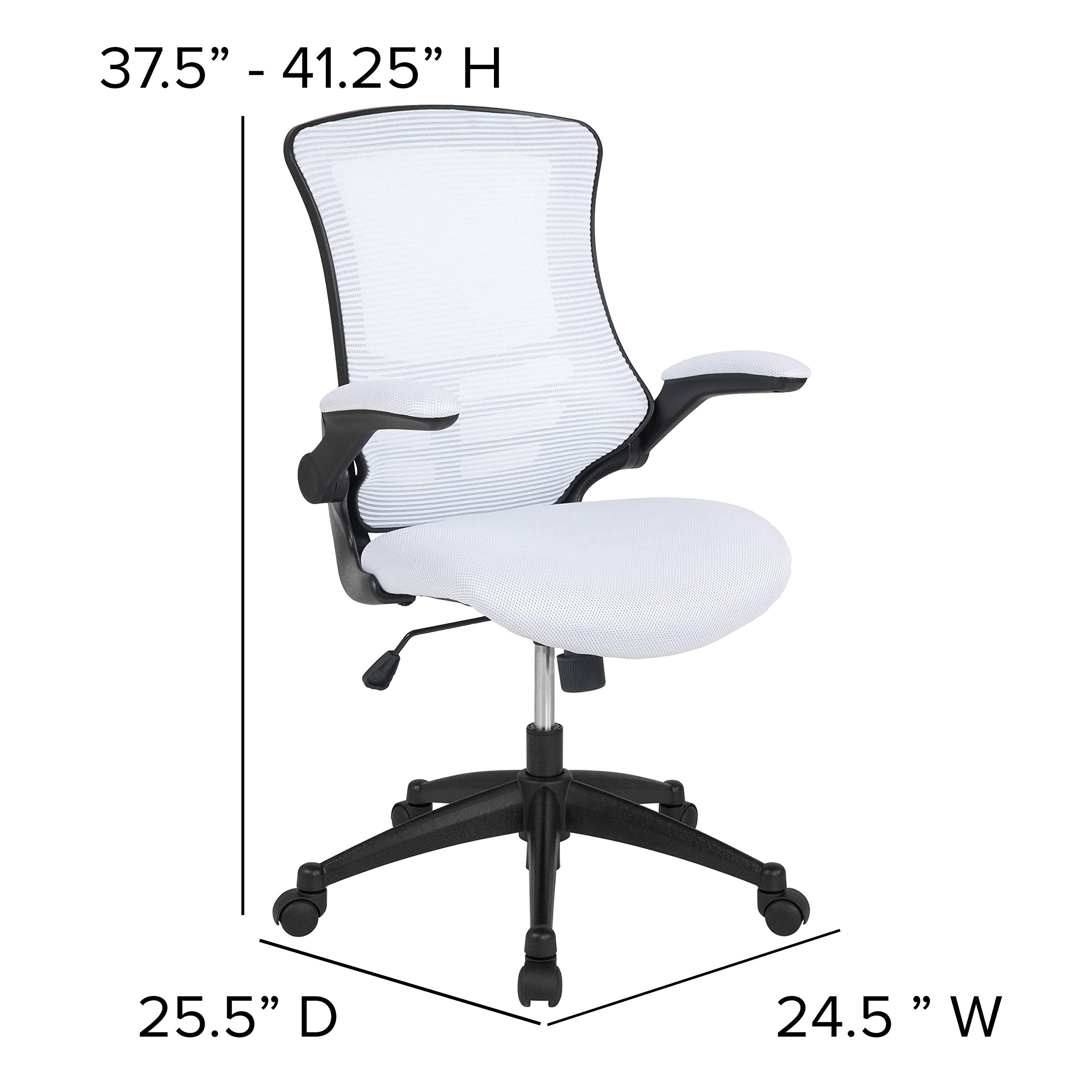 Office Chair, Ergonomic, Mid-Back, Black Mesh with Swivel