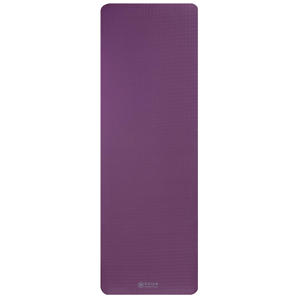 Essentials Thick Yoga Mat Fitness & Exercise Mat with Easy-Cinch Carrier Strap, Purple, 72"L X 24"W X 2/5 Inch Thick, 10mm