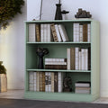 Solid Wood Bookshelf - 32” W x 36" H - 3 Shelf Bookcase - Sage, Short Bookcase with Adjustable Shelves for Living Room Display Furniture, 100% Eco-Friendly Wood, Modular Cabinets