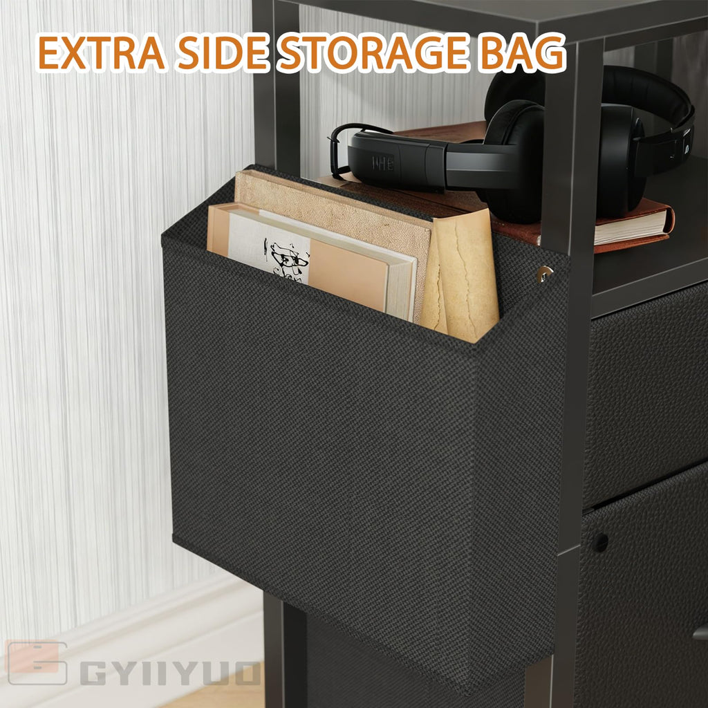 2 Drawer File Cabinet 24''W, Mobile Filing Cabinet, Printer Stand