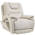 Triple Motor Lay Flat Zero Gravity Power Recliner Chair with Heat and Massage, Independent Adjustable Backrest Footrest Headrest, 400lbs Heavy Duty Medium Size, Stylish Chenille, Cream White