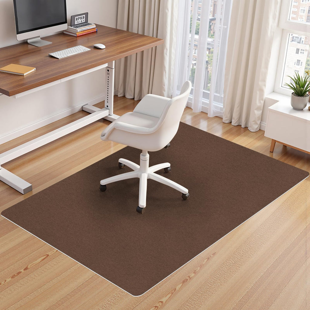 Office Chair Mat,Hard Floor Chair Mat Suitable for Hardwood and Tile Floors,Large Non-Slip Floor Protection Mat,Does Not Pill,Coffee(36"x48")